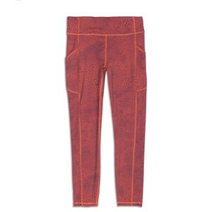 Lululemon Invigorate High-Rise Tight size 6. Crackle Glaze Vintage Orange.